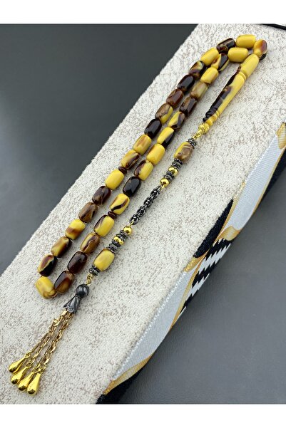 Tesbih Store Tight-Fitting Amber Oxide Design with Tassels