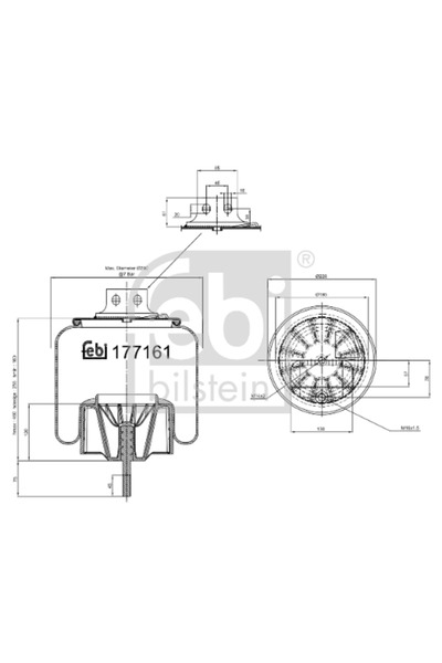 FEBI BILSTEIN Въздушни окачващи маншони преден ляв мост Iveco S-Way/Stralis 2