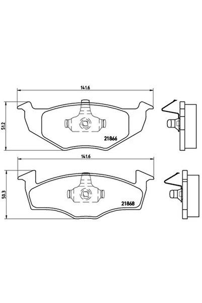 Brembo Set Placute Frana Frana Disc Seat 133/Cordoba/Ibiza 2 Vw Golf 3/Polo/V...