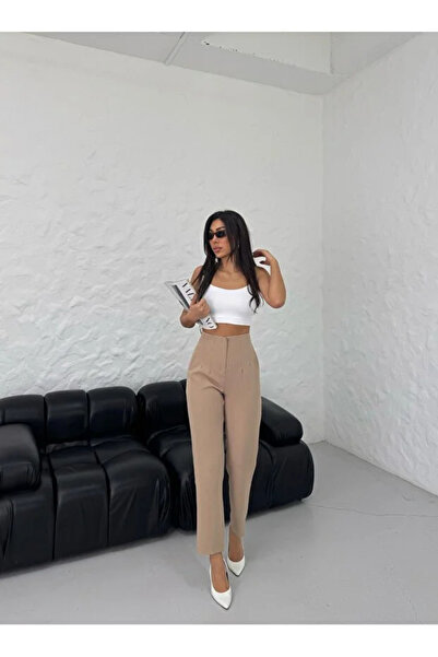 EmcyFiora Kadın Pantolon Biyeli Yüksel Bel (EF)