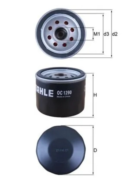 MAHLE Filtru Ulei Honda Civic 10/Civic 9/Cr-5 4 Ssangyong Tivoli/Xlv Suv/Xlv Van