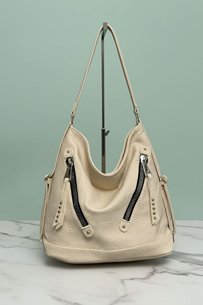 çantamgelsin Γυναικεία τσάντα πλάτης και ώμου από μαλακό δέρμα πολλαπλών τμημάτων μεγάλου μεγέθους (41x33 εκ.)