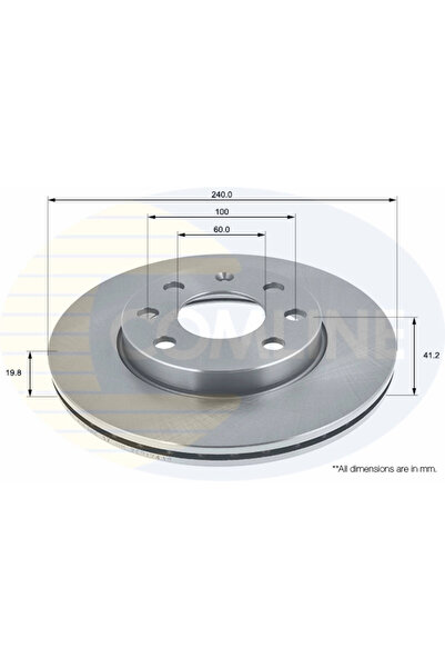 Comline Disc Frana Opel Corsa C Vauxhall Corsa Model 2/Corsavan Model 2 Caseta/