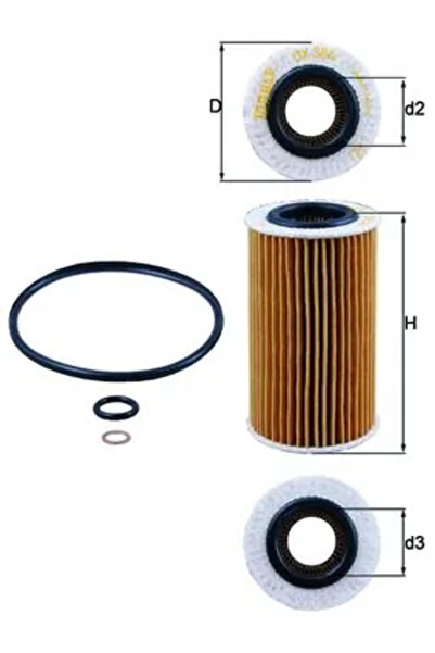 MAHLE Filtru Ulei Chrysler Voyager 4 Hyundai Elantra 3/Highway Van/Santa Fe 1