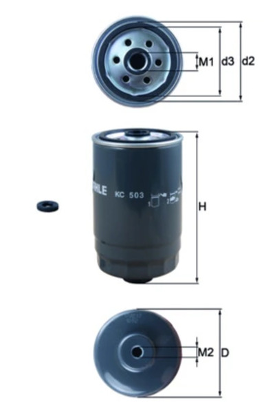 MAHLE Filtru Combustibil Hyundai Grand Santa Fe/Santa Fe 3/I30 Kia Carens 4/O...