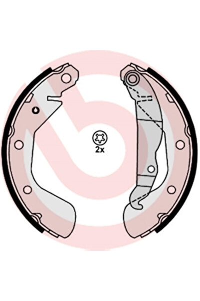 Brembo Set Saboti Frana Opel Corsa C Vauxhall Corsa Model 2/Corsavan Model 2 ...