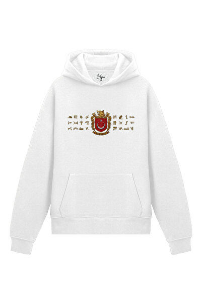 Edizen هودي تركي أرما للجنسين مقاس كبير 100% قطن أبيض اللون