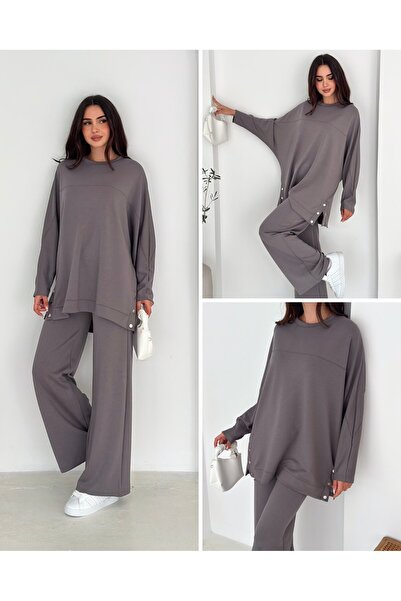 Perinin dolabı Modal Tracksuit with Snap Buttons