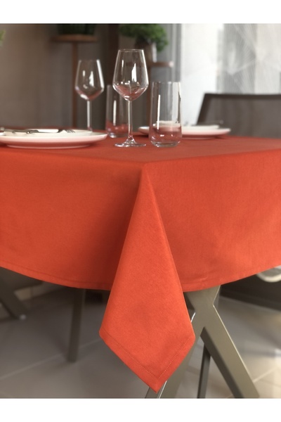 desen izmir American Service, 130 X 280 Orange Tablecloth