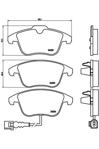 Brembo Set Placute Frana Frana Disc Audi Q3 Audi (Faw) Q3