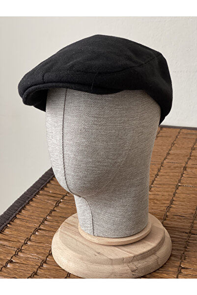 Rupen Kraft Șapcă neagră unisex din țesătură de lână model Winter London (ela...