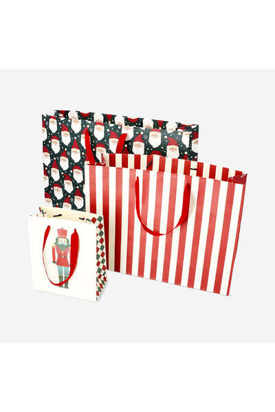 Flying Tiger Copenhagen Yılbaşı Temalı 3'lü Hediye Çantası