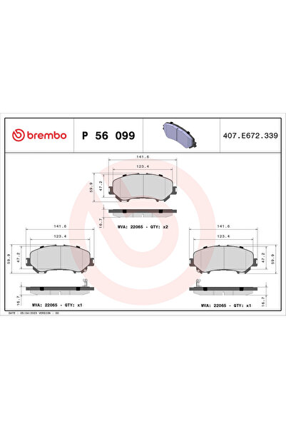 Brembo Set Placute Frana Frana Disc Nissan 10-Trail 3/Qashqai 2/Rogue Nissan ...