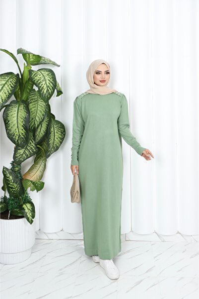 NİSUM MODA Pearl Mercerized Dress