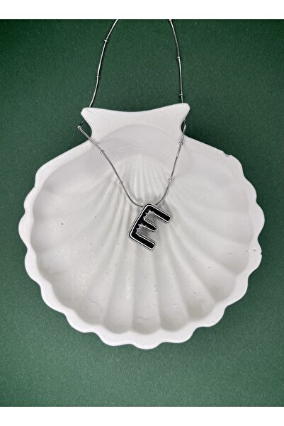 AKSESUARIM Silver Balon Harf Çelik Kolye “E” Harfi