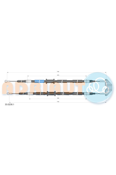 Adriauto Cablu Frana De Parcare Spate Opel Zafira / Zafira Family B/Zafira B ...