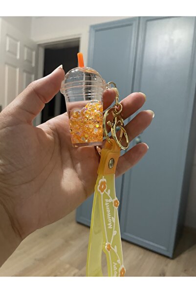 Kant Store Lüx Pipetli Bardak Şeklinde İçi Sulu Boncuklu Anahtarlık Çanta ve ...