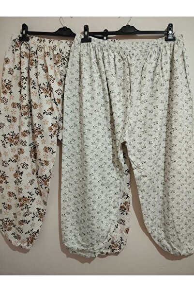 anne moda ankara Winter, Inside Is Quilted, Standard Size, Very Large, 100% Cotton, Pack of 2, Long, Pajama Bottoms