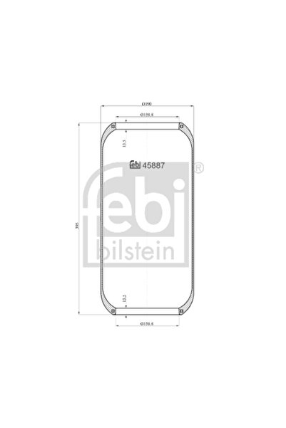 FEBI BILSTEIN Burduf Suspensie Pneumatica Axa Viratoare Nevirata Volvo 7700/8...