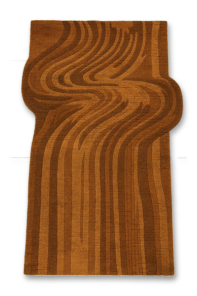 Rugs Modern Halı MOSSO Καφέ Θεματικό Κυματιστό Σχέδιο με Μοτίβο Υφαντή Βάση Μ...