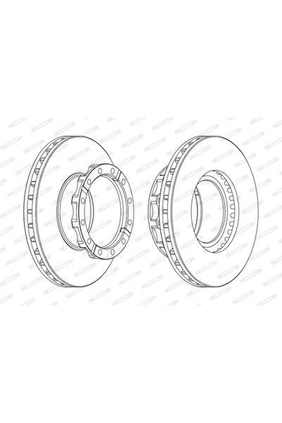 FERODO Спирачен диск Iveco S-Way/Stralis 2/Trakker 1