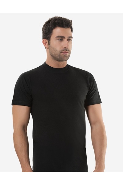 NightLove قميص داخلي رجالي من Öztaş برقبة دائرية وأكمام نصفية 1027-A