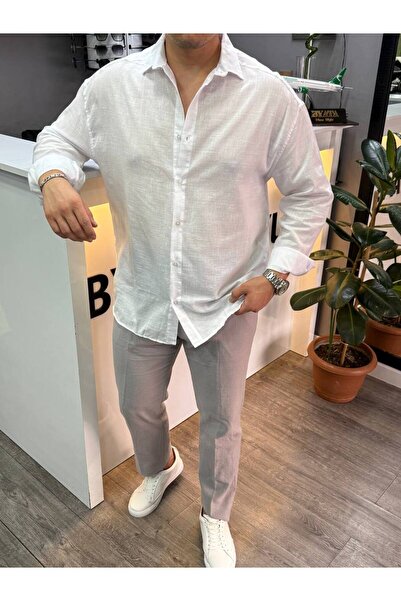 BYATA MENS STYLE Men's Oversize Linen Shirt