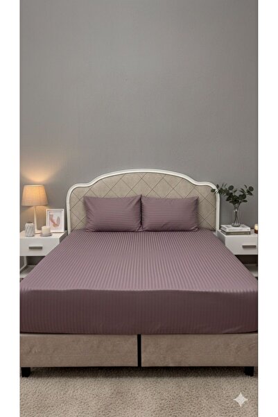 miruza ev tekstil Miruza 100% Cotton Satin Fitted Sheet Set