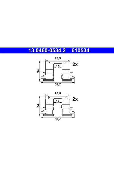 Ate Set Accesorii Placute Frana Citroen C4 Aircross Mazda 6