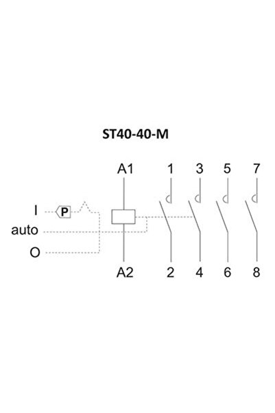 Other Modular contactor with manual control, rail mounting, 40A, 4NO contacts, ST4040M