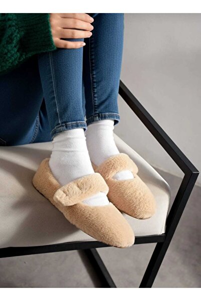 ALANCE Ultra Yumuşak Tüylü Peluş Kadın Ev Babeti