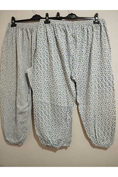 anne moda ankara Winter, Inside Is Quilted, Standard Size, Very Large, 100% Cotton, Pack of 2, Long, Pajama Bottoms