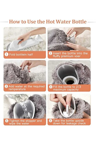 VEYA Rubber water bottle with cover for heat and cold therapy to relieve back and neck pain and menstrual pain.