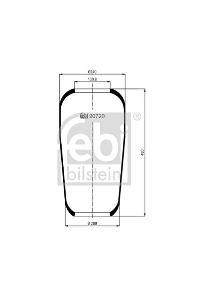 FEBI BILSTEIN Burduf Suspensie Pneumatica Puntea Spate Man F8 Volvo FH12