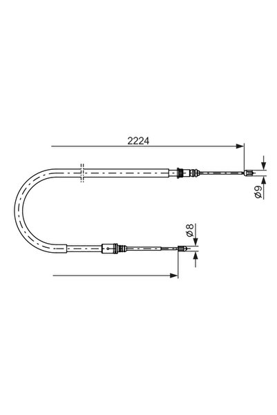 Bosch Жило за ръчна спирачка Renault Laguna 3/Laguna Coupe