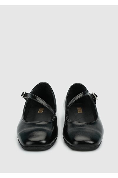 Provoq Black Leather Women's Shoes