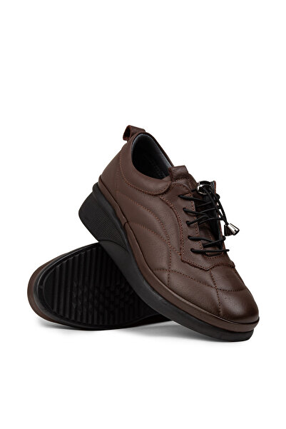 Deery Women's Genuine Leather Brown Casual Shoes