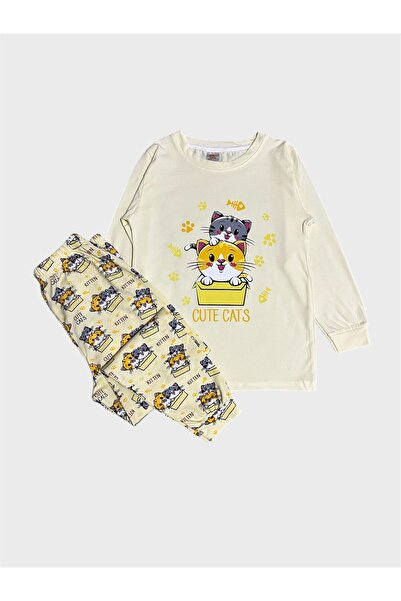 elmas kids Set de pijamale sezoniere cu mâneci lungi din bumbac pentru fetiță...