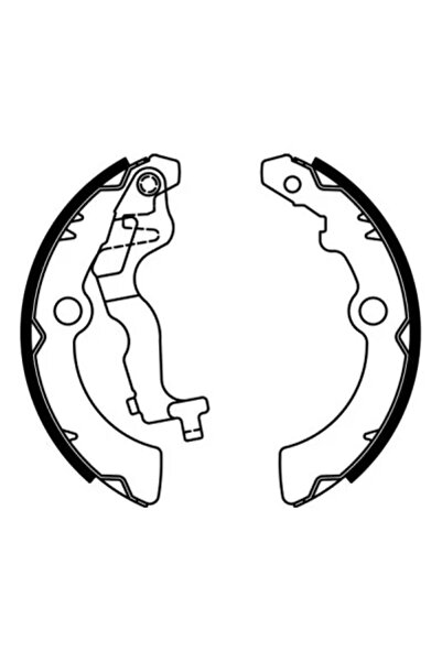 Abe Rear Axle Brake Shoe Set Nissan Pixo Suzuki Alto 7/Alto K10