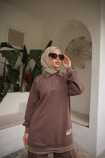 Wovi Women's Hijab Tracksuit Set Bottom Top Tracksuit Set