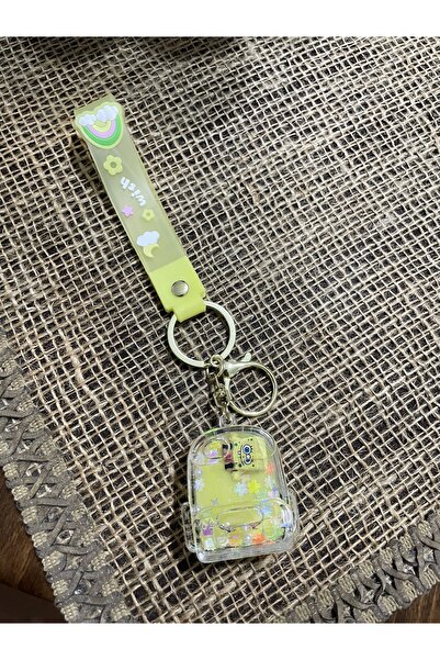 Kant Store Lüx İçi Sulu Çanta Şeklinde Sunger Bob ve Boncuklu Anahtarlık ve Ç...
