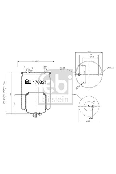 FEBI BILSTEIN Въздушни окачващи маншони на задния мост Volvo Fh 2/FH16/Fm 2