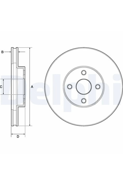 DELPHİ Дискови спирачки Toyota Corolla/Matrix