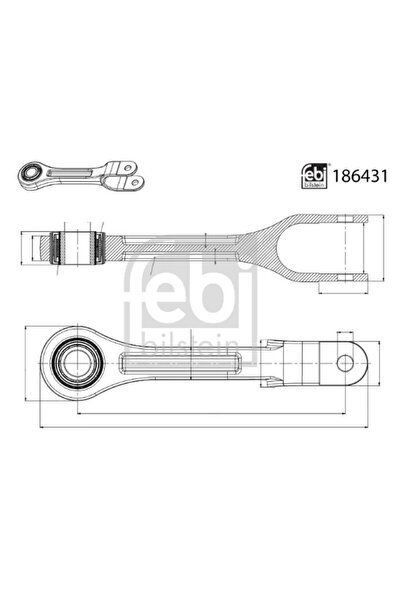 FEBI BILSTEIN Заден стабилизатор/лост за окачване Mercedes-Benz Arocs