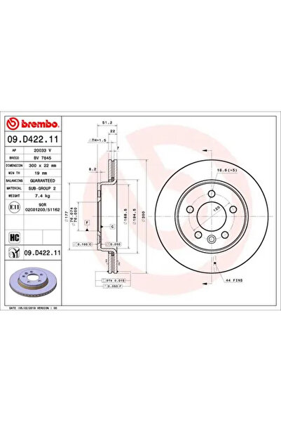 Brembo Set Discuri Frana Man Tge Bus/Tge Caroserie/Tge Platou / Sasiu Vw Amar...