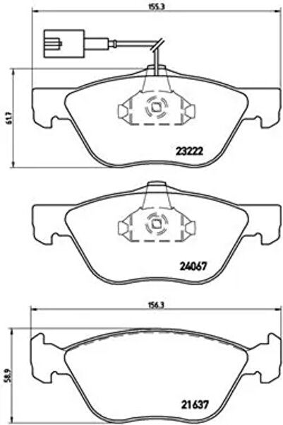 Brembo Set Placute Frana Frana Disc Alfa Romeo 145/146 Fiat Bravo 1/Marea