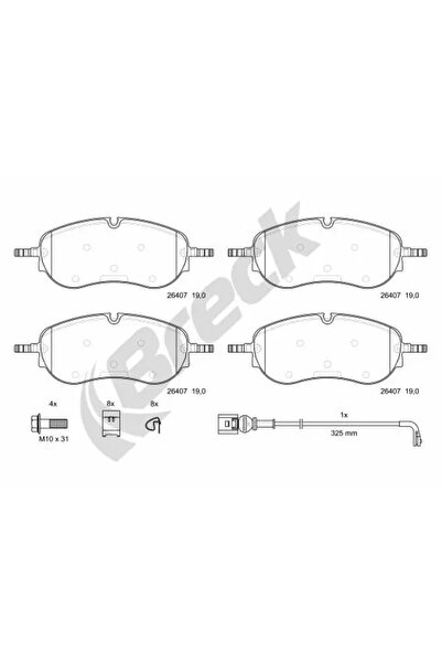 BRECK Set Placute Frana Frana Disc Audi Q4 Skoda Enyaq 4