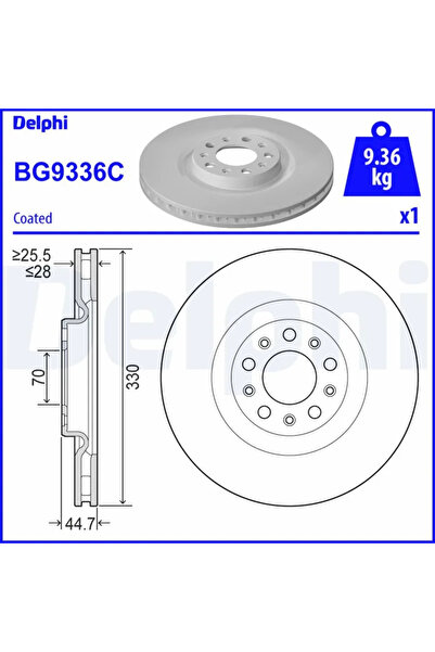 DELPHİ Disc Frana Alfa Romeo Giulia/Stelvio