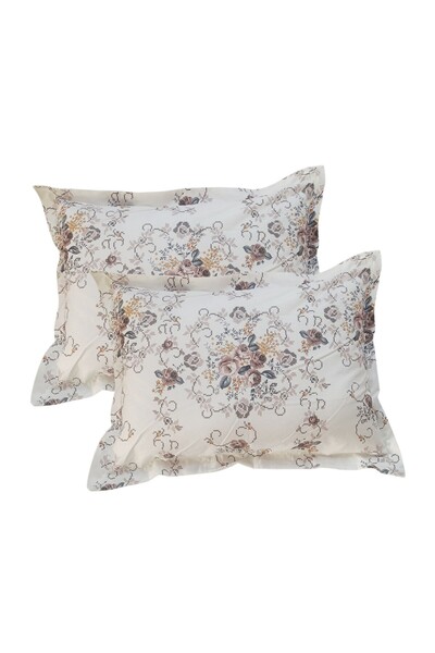 GÜLLÜCE HOME غطاء وسادة مكون من قطعتين مصنوع من القطن بنسبة 100% مع سحاب وحاف...