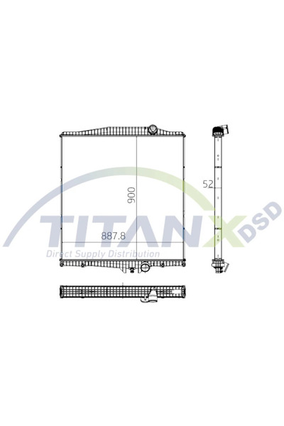 TitanX Radiator Racire Motor Volvo FH12